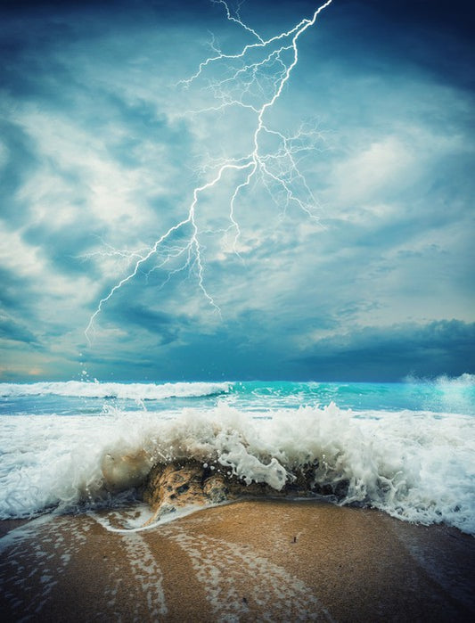 Dramatic storm seascape