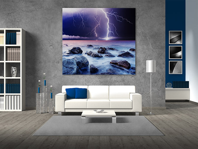Thunderstorm over the ocean