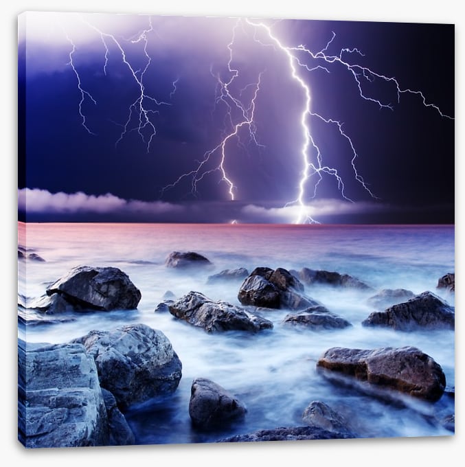 Thunderstorm over the ocean