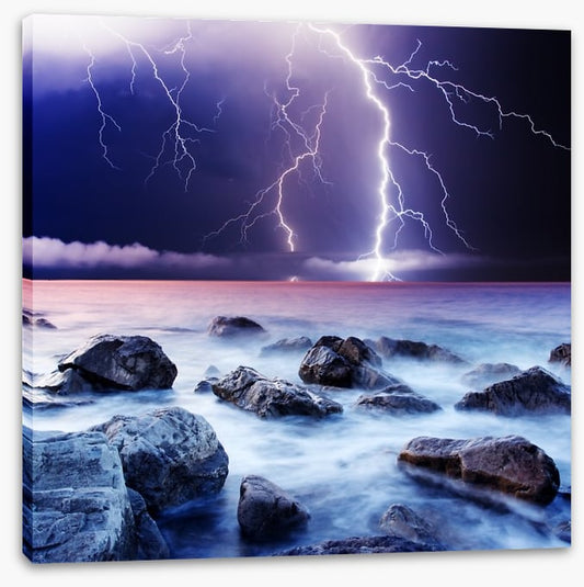 Thunderstorm over the ocean