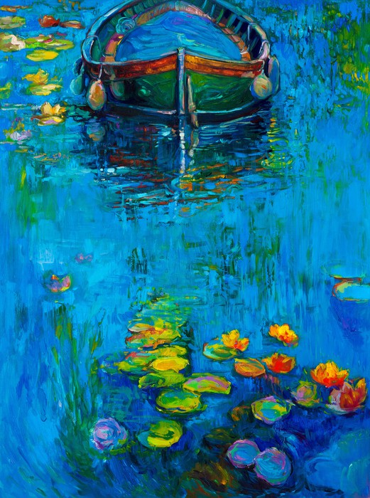 The boat and the lillies