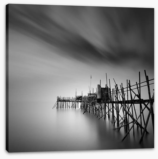 Old pier silhouette