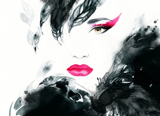 Armed with pink eyeshadow