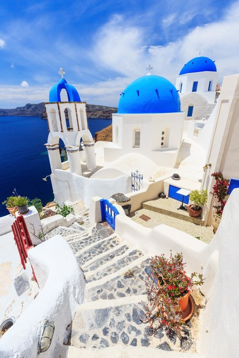The village of Oia in Santorini, Greece