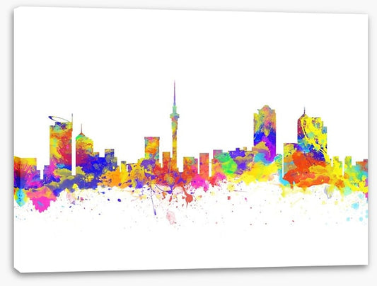 Auckland skyline watercolour
