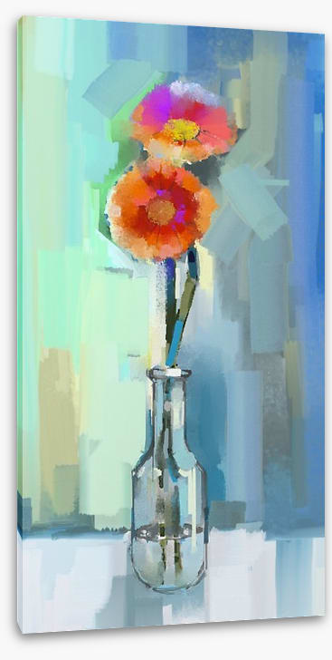 In the glass bottle