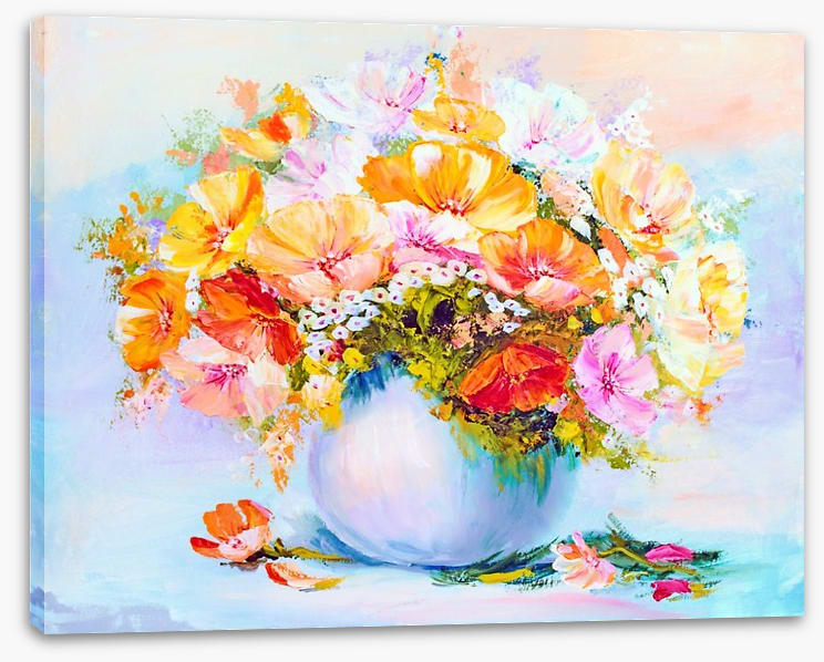 Spring wildflowers in a vase