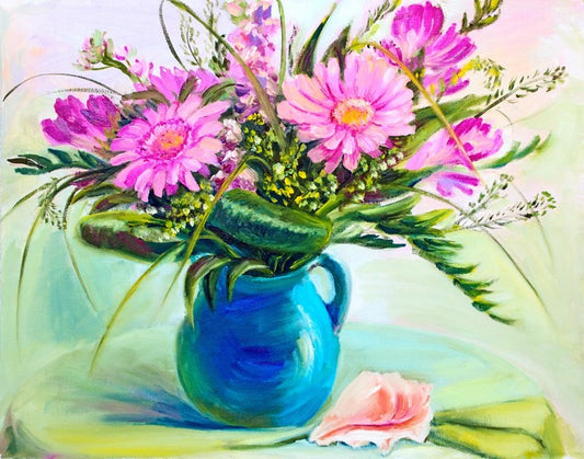 Pink gerberas in vase