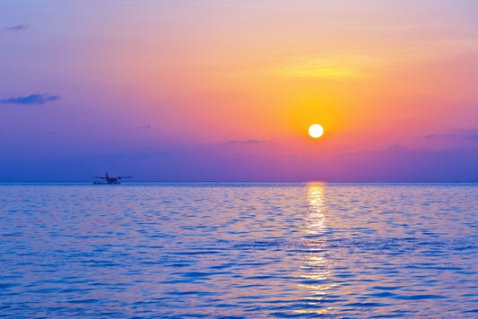 Purple sky sunset