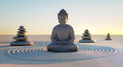 Rock garden buddha