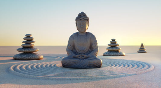 Rock garden buddha