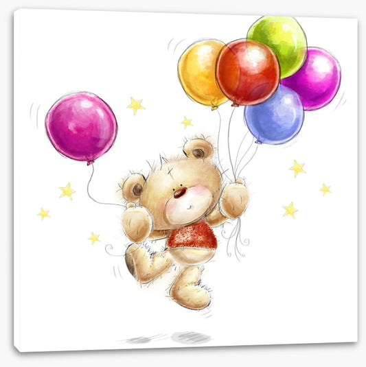 Bear with balloons
