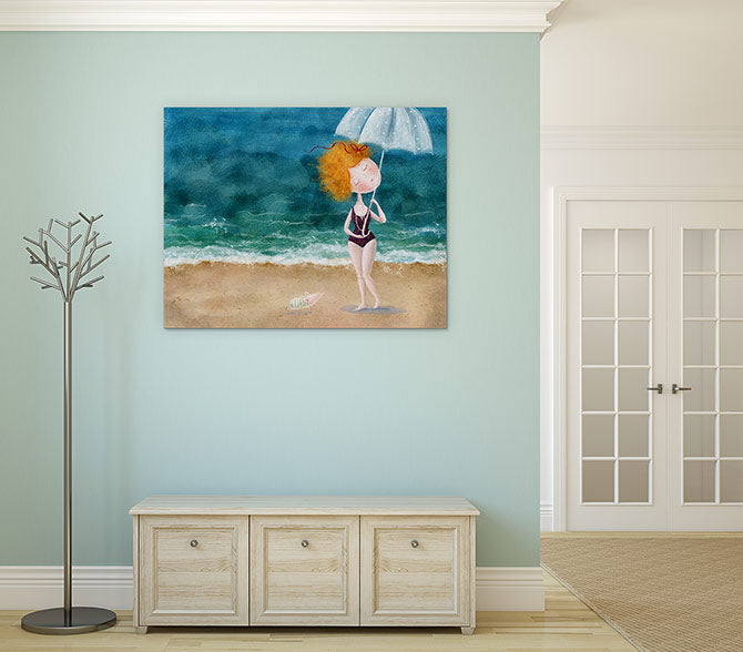 Raindrops on the beach
