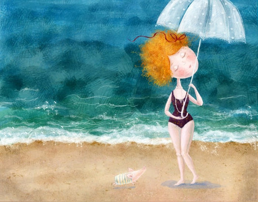 Raindrops on the beach