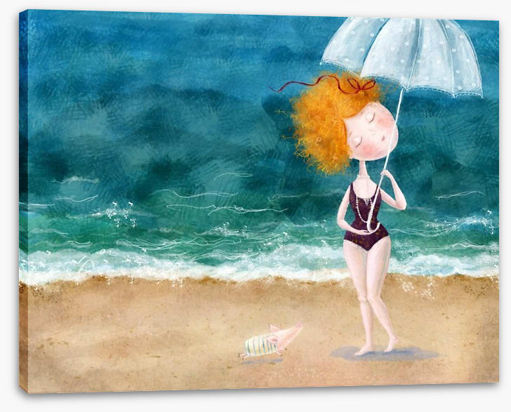 Raindrops on the beach