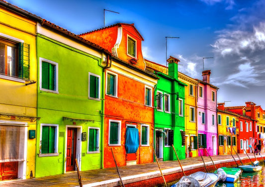 Burano island rainbow
