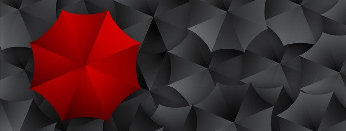 Umbrella in red