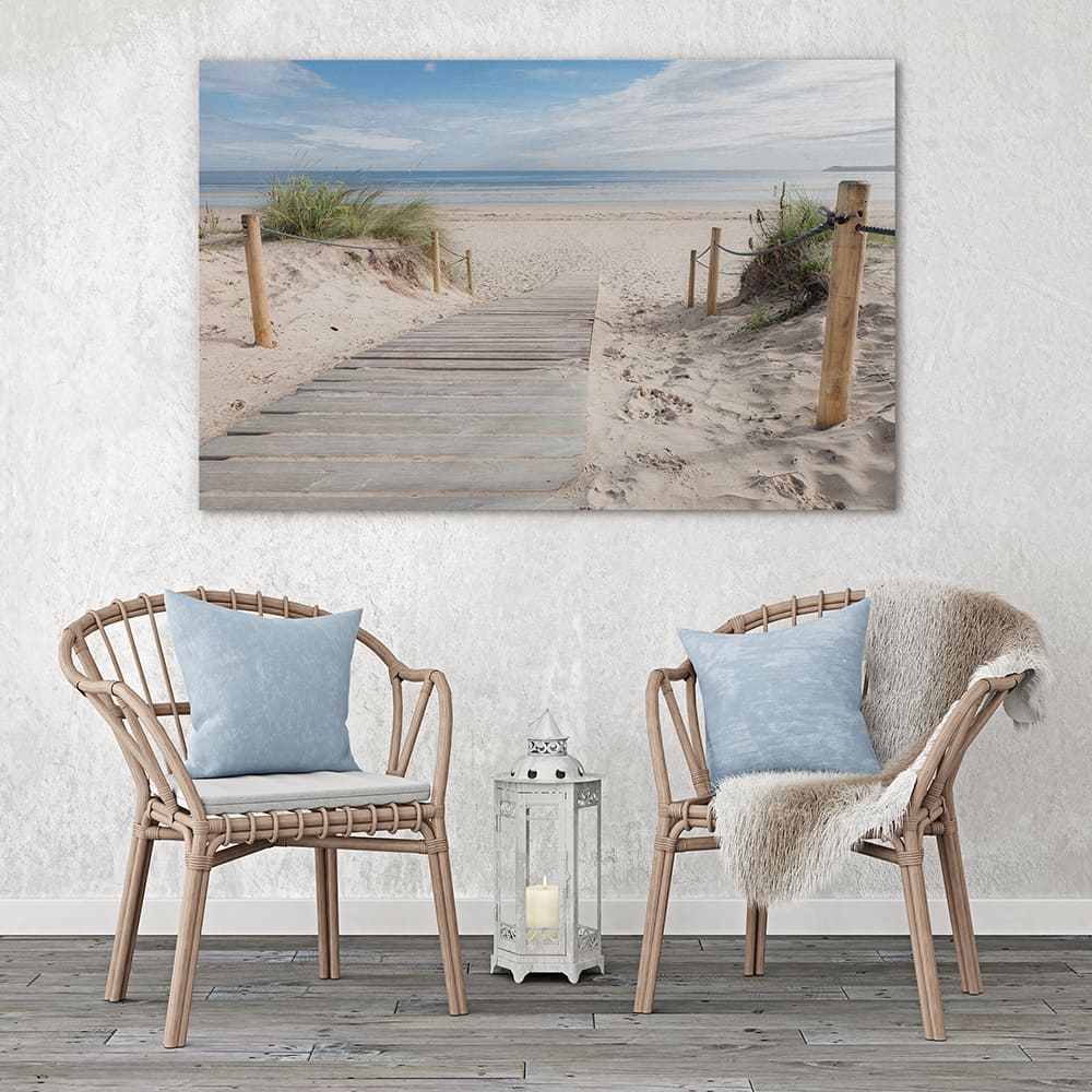 White sand walkway