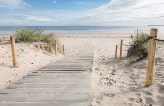 White sand walkway