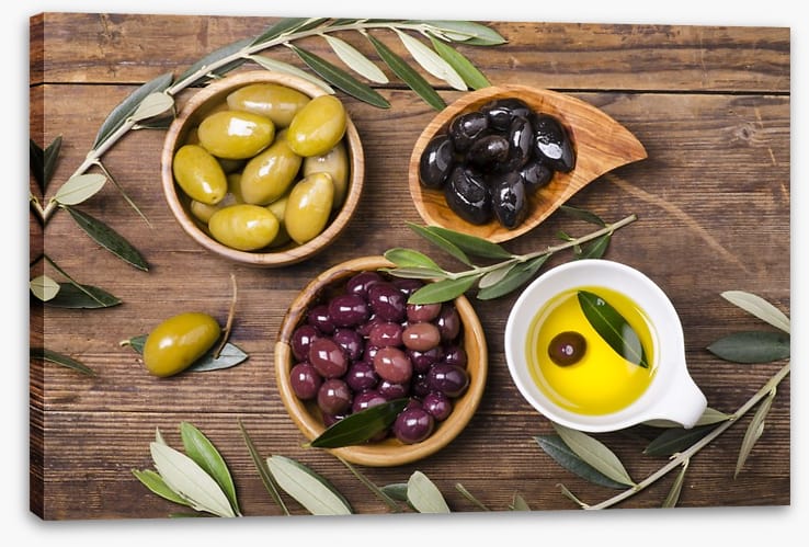 Olives and oil