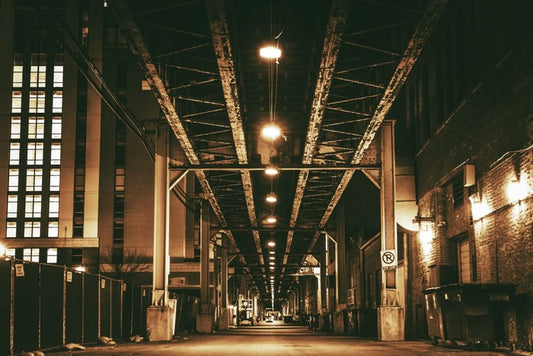 Under the Chicago City bridge