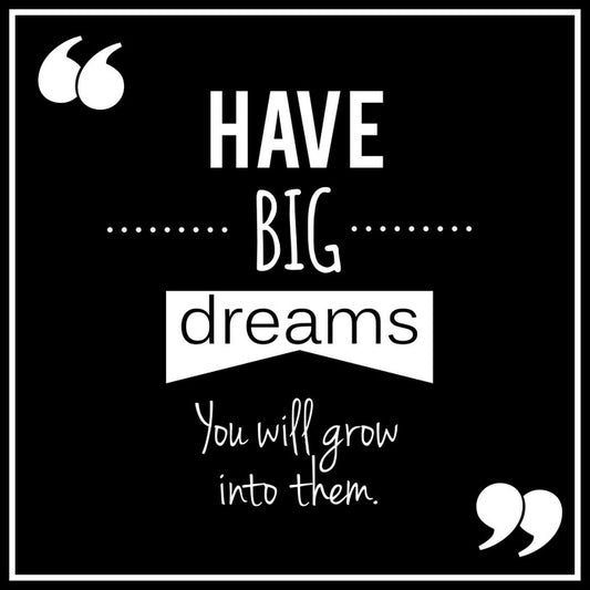 Have big dreams