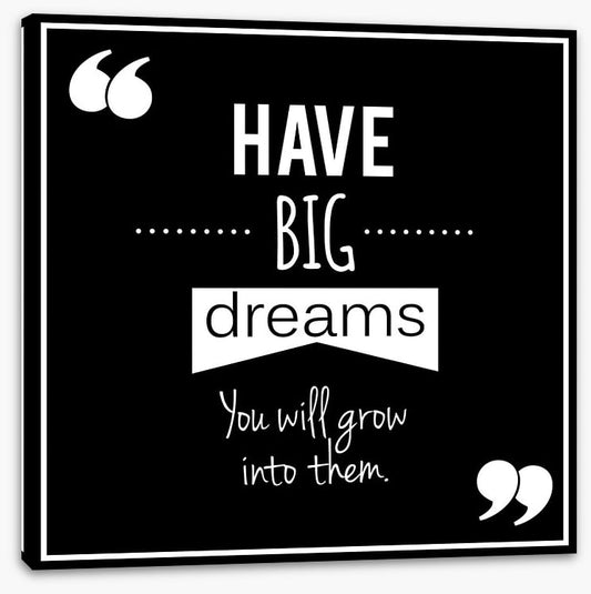 Have big dreams