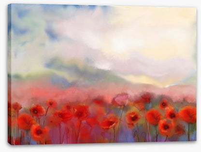 Poppies in the mist