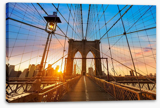 Brooklyn Bridge sunset, New York