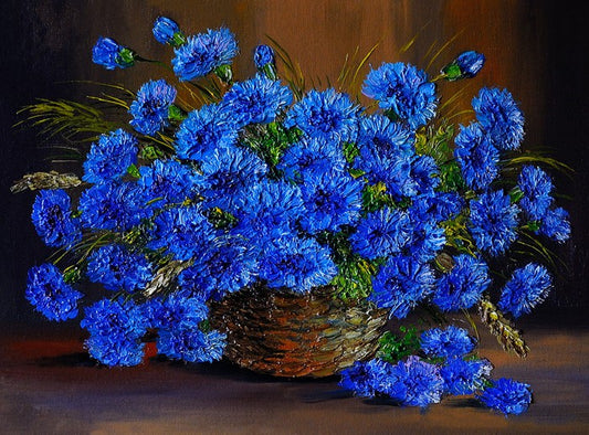 Bright blue bouquet