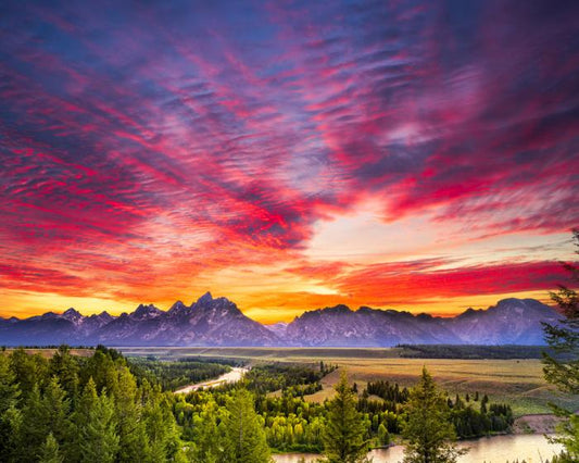 Sunset over Snake River