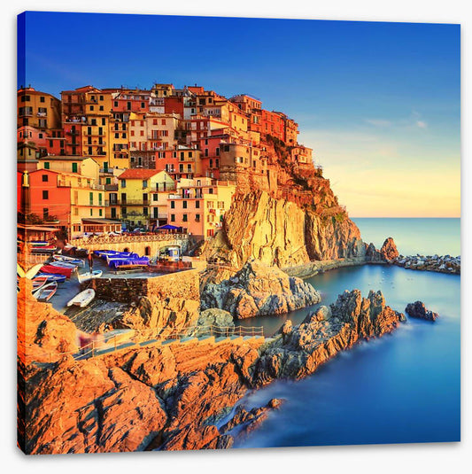Manarola village sunset, Italy