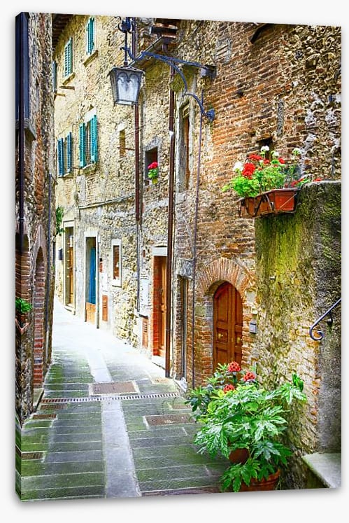 Through the medieval alley, Italy