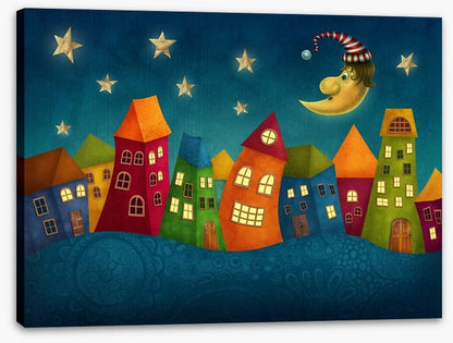 Night in the colourful town