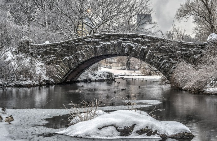 Gapstow Bridge in winter