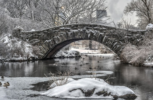 Gapstow Bridge in winter
