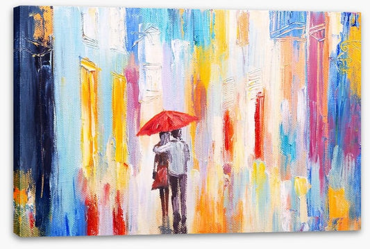 Couple in the rain