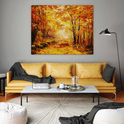 Golden autumn forest