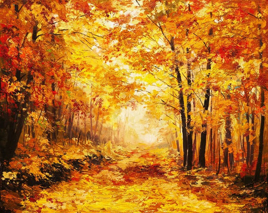 Golden autumn forest