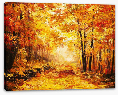 Golden autumn forest
