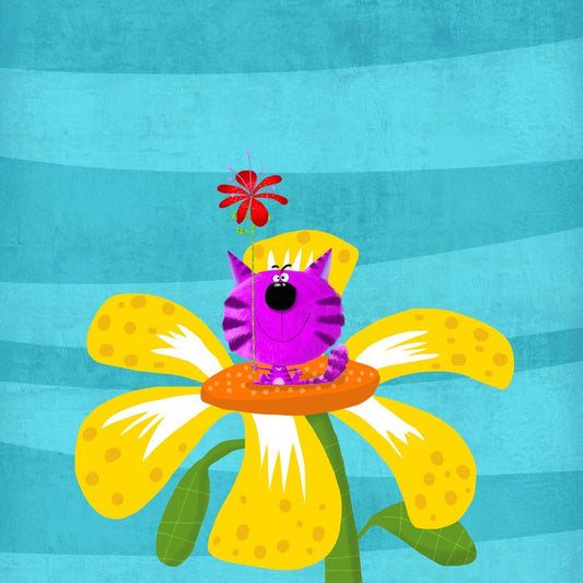 Cat in the flower