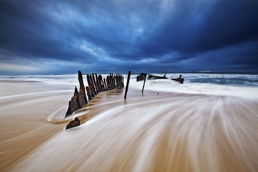 Shipwreck on the beach