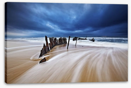 Shipwreck on the beach