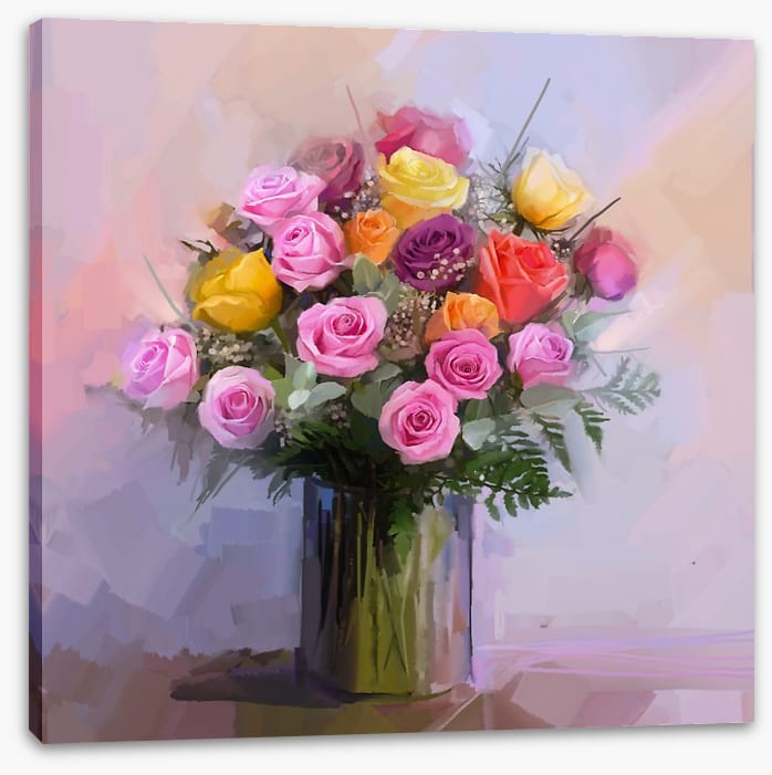 Roses and ferns