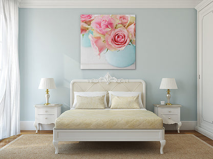 Pink roses in a vase