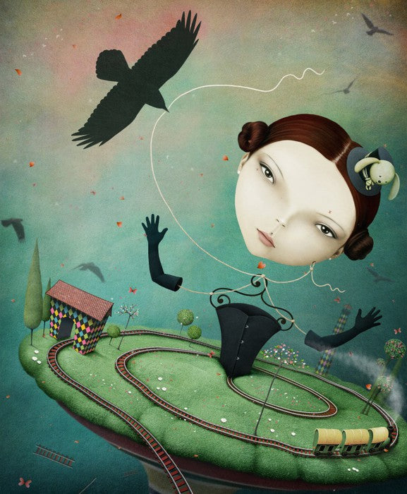 The girl with a train