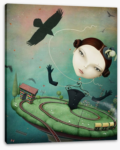 The girl with a train
