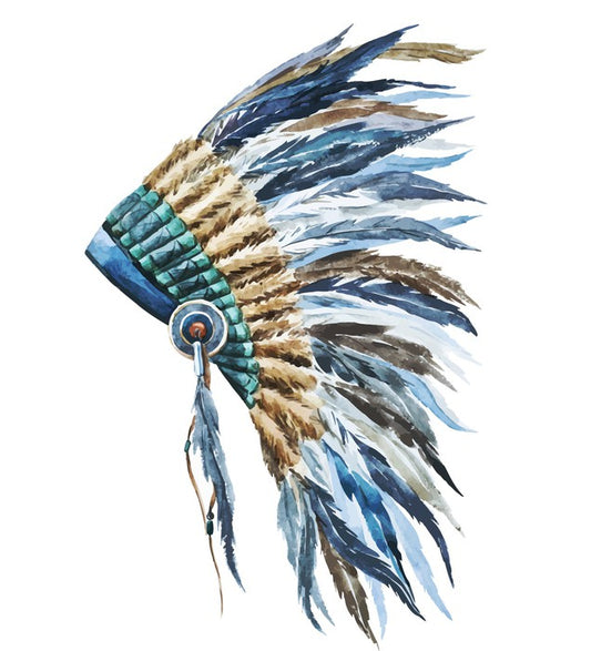 Blue native headdress
