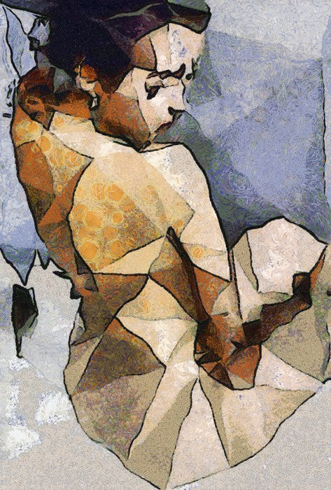 The seated woman