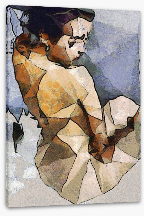 The seated woman